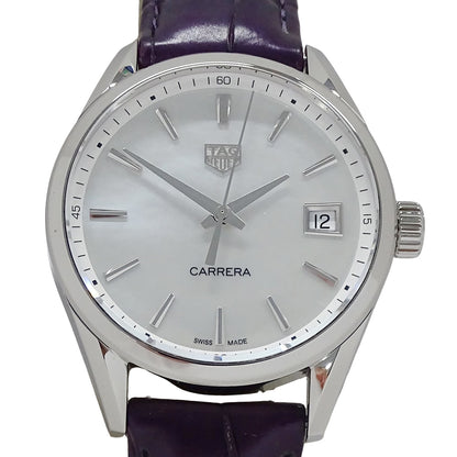 TAG Heuer タグホイヤー カレラ WBK1311 FC8261 レディース 腕時計 クオーツ QZ ステンレス SS レザー 磨き済み 【中古】