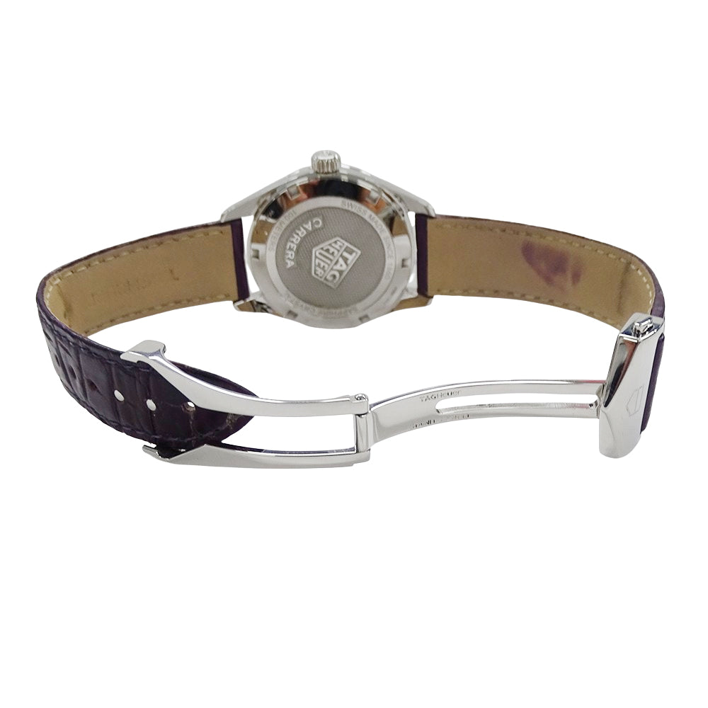 TAG Heuer タグホイヤー カレラ WBK1311 FC8261 レディース 腕時計 クオーツ QZ ステンレス SS レザー 磨き済み 【中古】