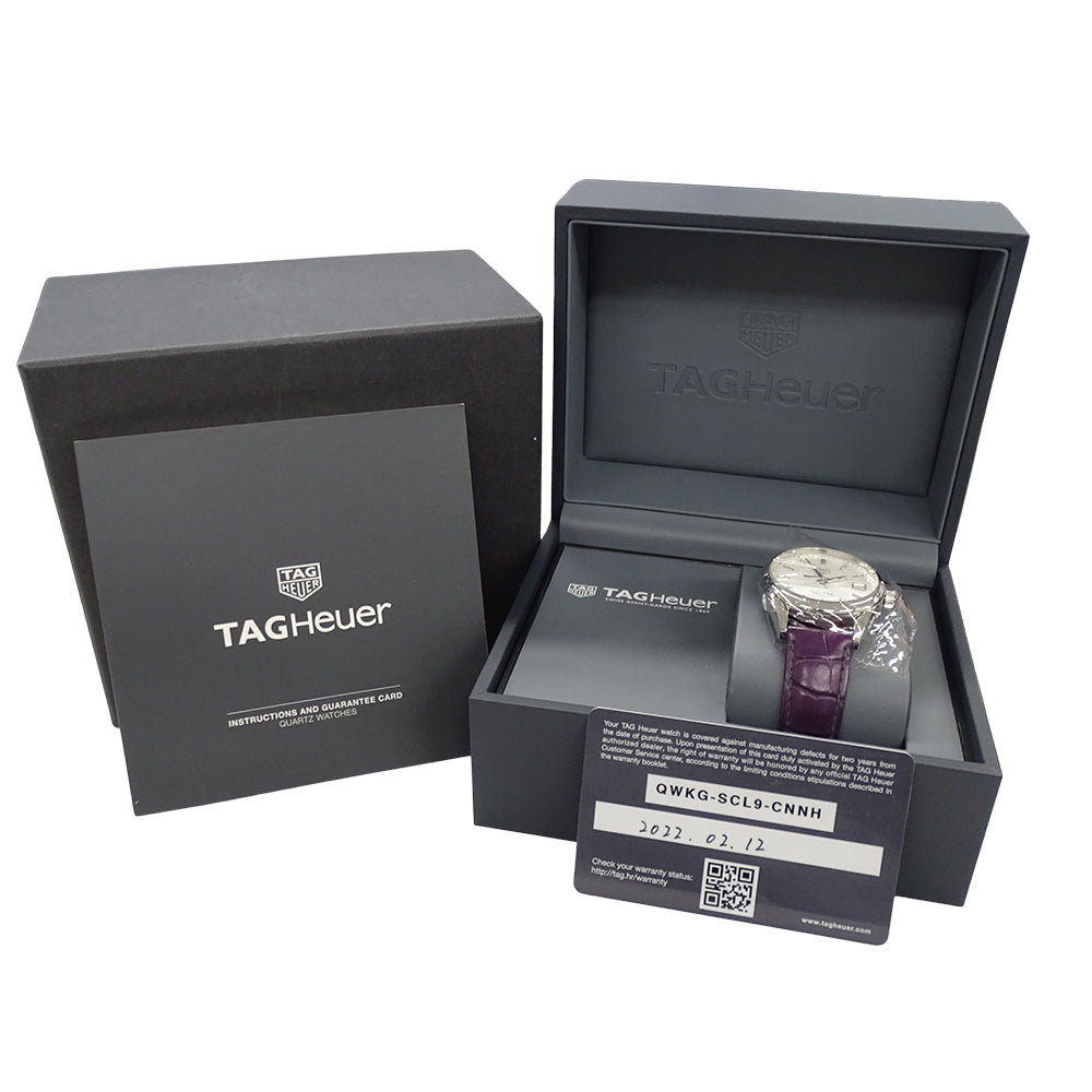 TAG Heuer タグホイヤー カレラ WBK1311 FC8261 レディース 腕時計 クオーツ QZ ステンレス SS レザー 磨き済み 【中古】