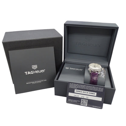 TAG Heuer タグホイヤー カレラ WBK1311 FC8261 レディース 腕時計 クオーツ QZ ステンレス SS レザー 磨き済み 【中古】