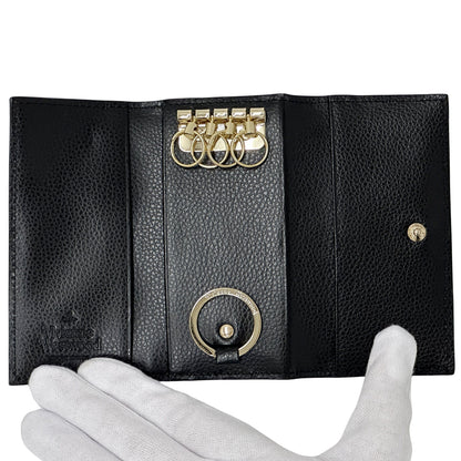 Vivienne Westwood ヴィヴィアン・ウエストウッド キーケース ブラック レザー レディース メンズ 【中古】