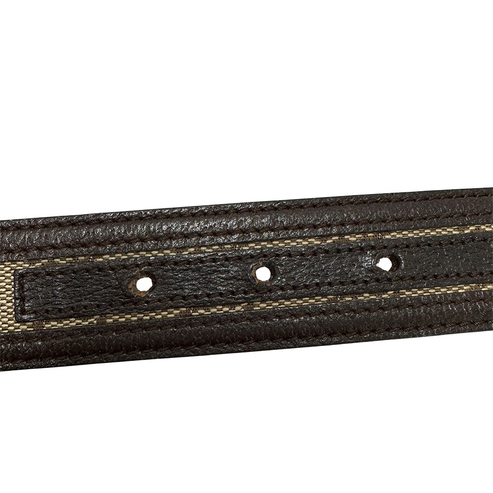 GUCCI グッチ インターロッキング GGキャンバス ベルト ブラウン 114874.1476 キャンバス レディース 【中古】