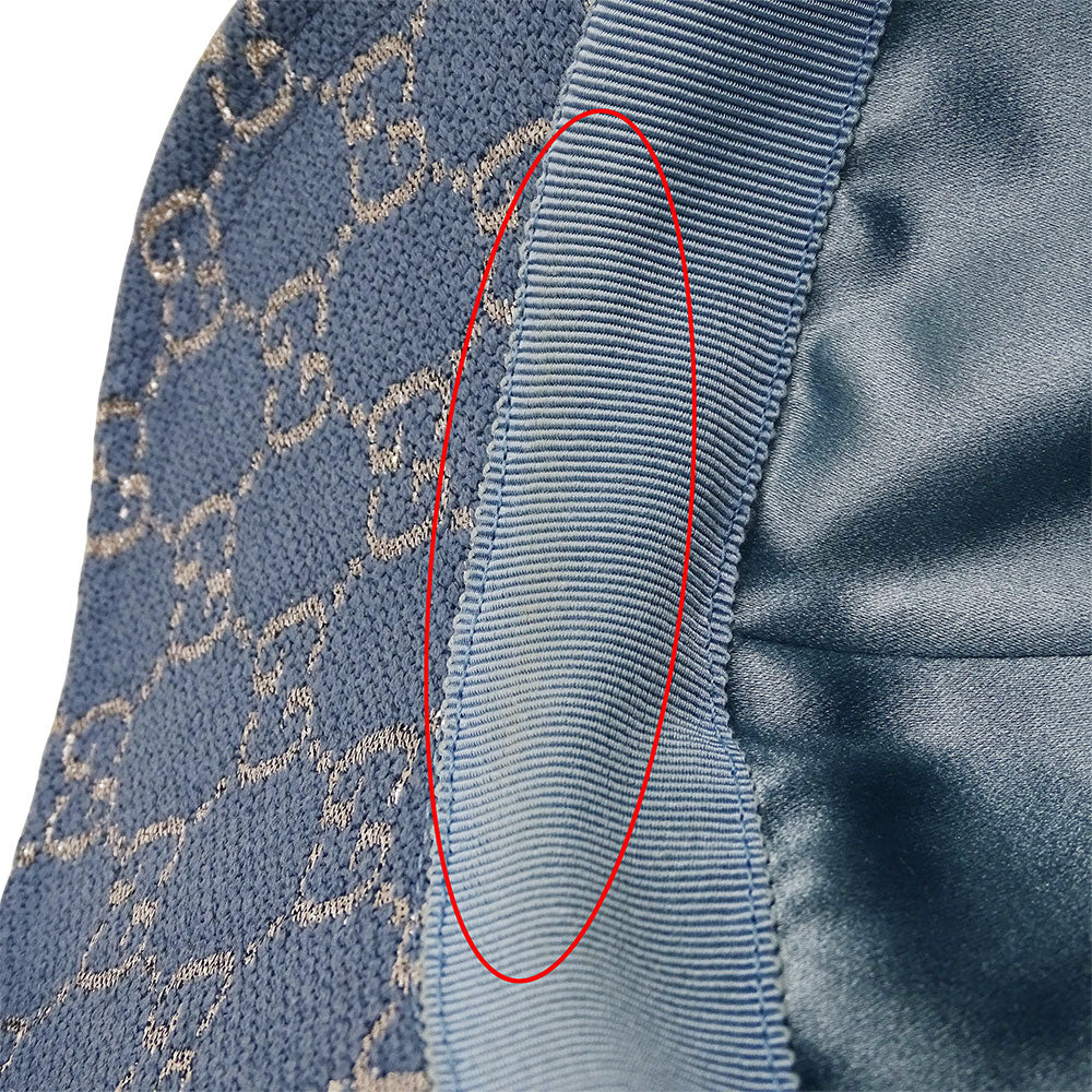 GUCCI グッチ ベースボールキャップ キャップ GGラメ ブルー 631953 ウール レディース 【中古】