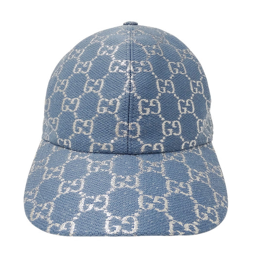 GUCCI グッチ ベースボールキャップ キャップ GGラメ ブルー 631953 ウール レディース 【中古】