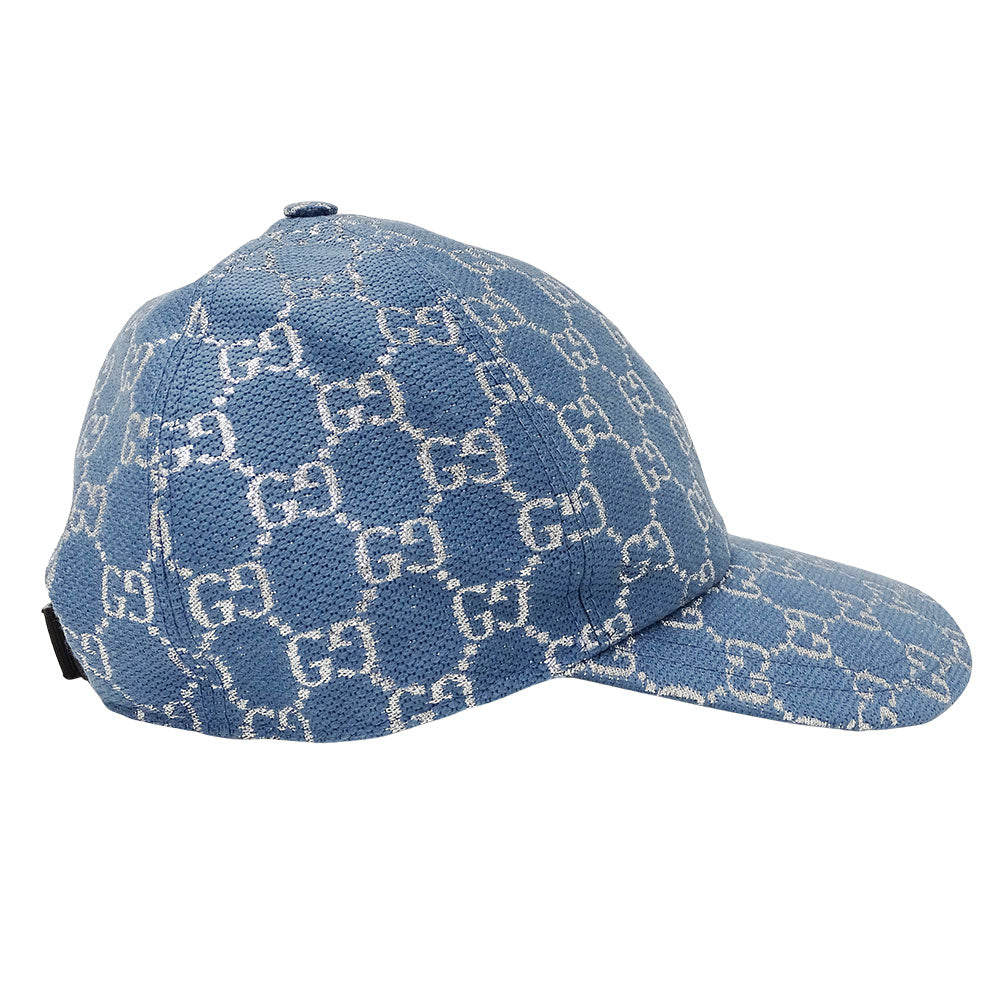 GUCCI グッチ ベースボールキャップ キャップ GGラメ ブルー 631953 ウール レディース 【中古】