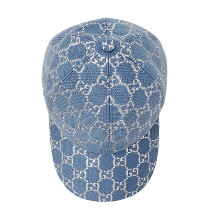 GUCCI グッチ ベースボールキャップ キャップ GGラメ ブルー 631953 ウール レディース 【中古】