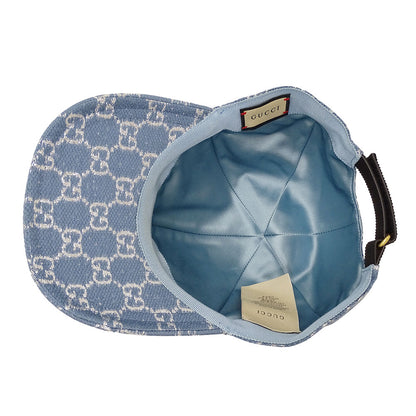 GUCCI グッチ ベースボールキャップ キャップ GGラメ ブルー 631953 ウール レディース 【中古】