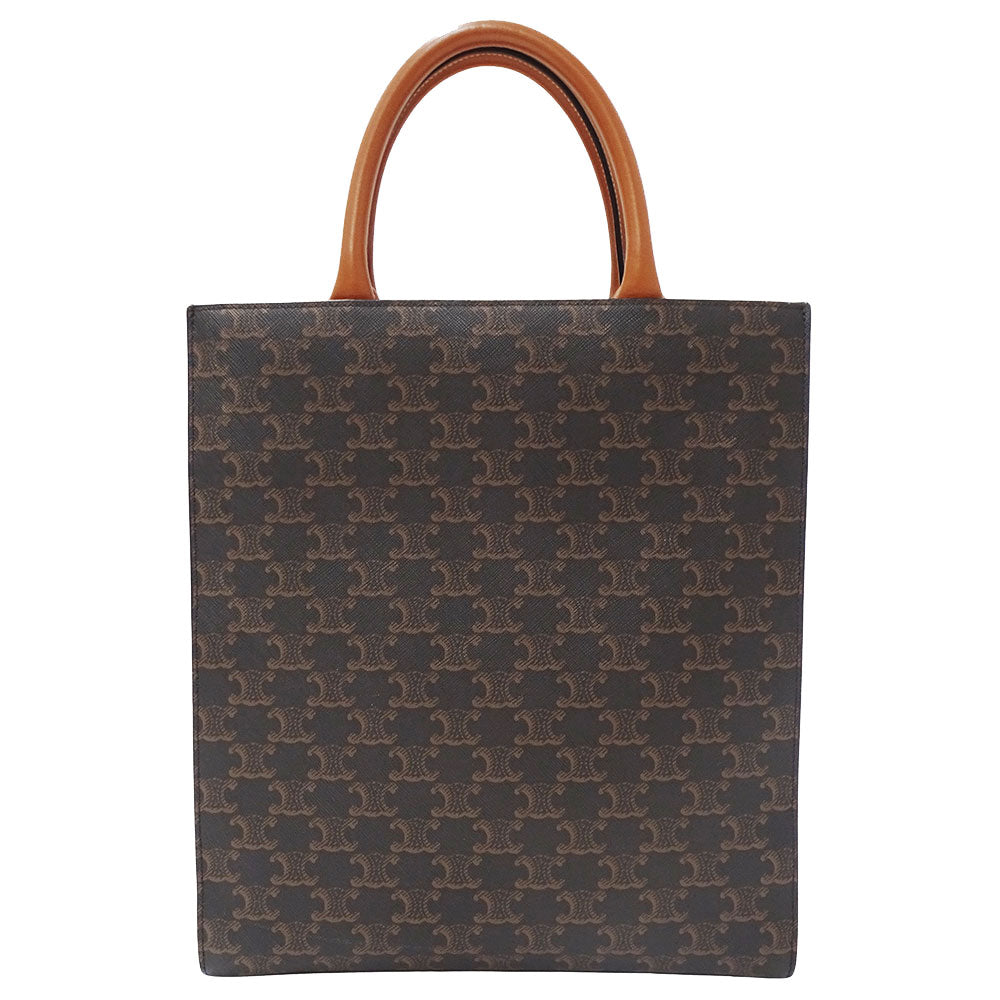 CELINE セリーヌ バーティカルカバ スモール 2wayバッグ トリオンフ ダークブラウン 191542 レディース 【中古】