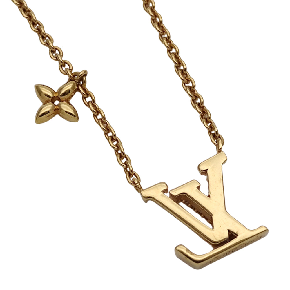 LOUIS VUITTON ルイ・ヴィトン ネックレス・LVアイコニック ネックレス GP ゴールド レディース M00596 【中古】