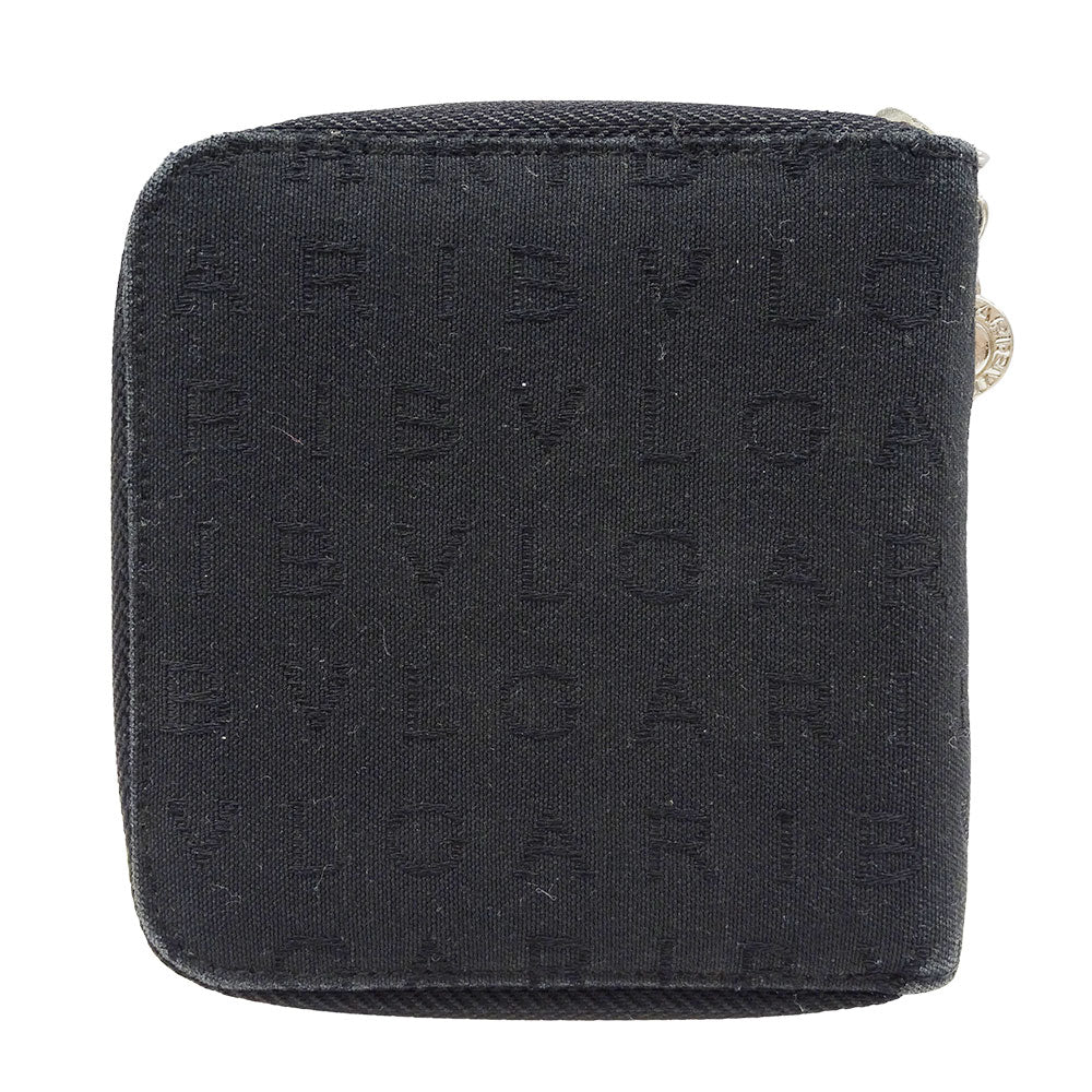BVLGARI ブルガリ 二つ折り財布 ブルガリブルガリ ロゴマニア ブラック 22244 キャンバス メンズ 【中古】