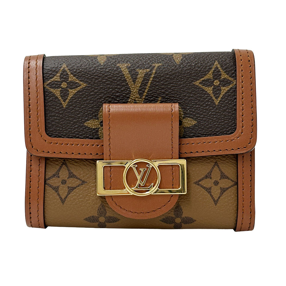 LOUIS VUITTON ルイ・ヴィトン ポルトフォイユ ドーフィーヌコンパクト 三つ折り財布 モノグラム リバース モノグラムリバース M68725 モノグラムキャンバス レディース 【中古】