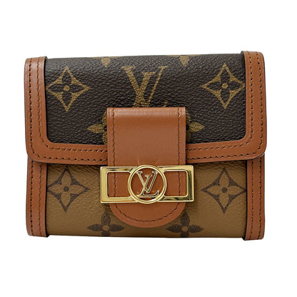 LOUIS VUITTON ルイ・ヴィトン ポルトフォイユ ドーフィーヌコンパクト 三つ折り財布 モノグラム リバース モノグラムリバース M68725 モノグラムキャンバス レディース 【中古】