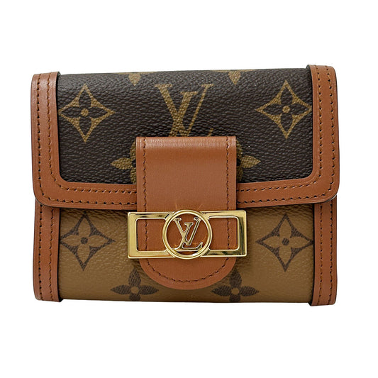 LOUIS VUITTON ルイ・ヴィトン ポルトフォイユ ドーフィーヌコンパクト 三つ折り財布 モノグラム リバース モノグラムリバース M68725 モノグラムキャンバス レディース 【中古】