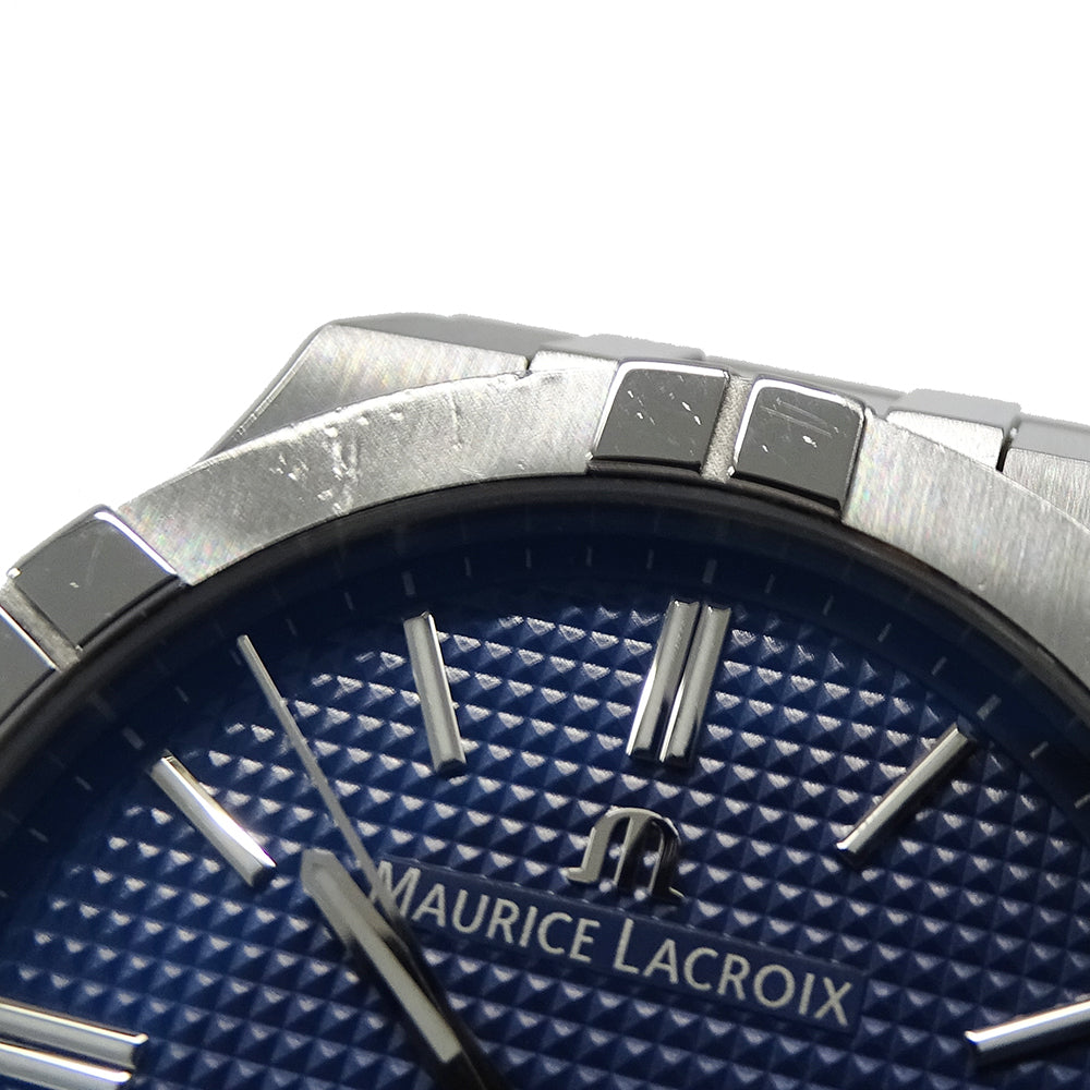 Maurice Lacroix モーリスラクロア アイコン ICON AI6008 メンズ 腕時計 自動巻き AT ステンレス SS ブルー 磨き済み 【中古】