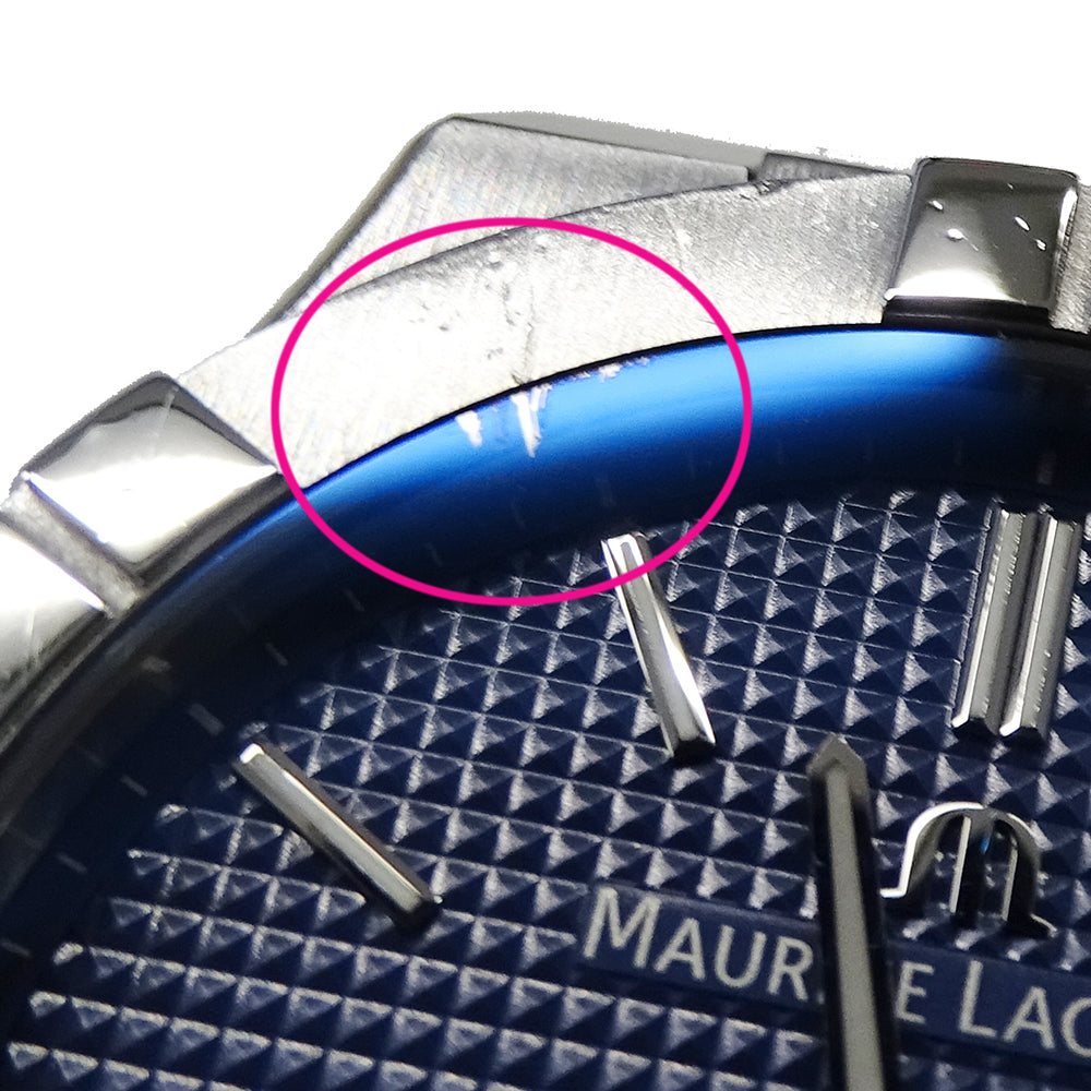 Maurice Lacroix モーリスラクロア アイコン ICON AI6008 メンズ 腕時計 自動巻き AT ステンレス SS ブルー 磨き済み 【中古】