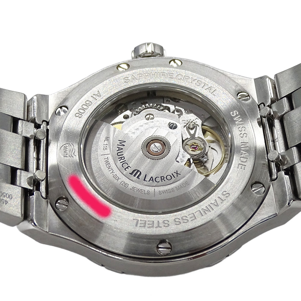 Maurice Lacroix モーリスラクロア アイコン ICON AI6008 メンズ 腕時計 自動巻き AT ステンレス SS ブルー 磨き済み 【中古】