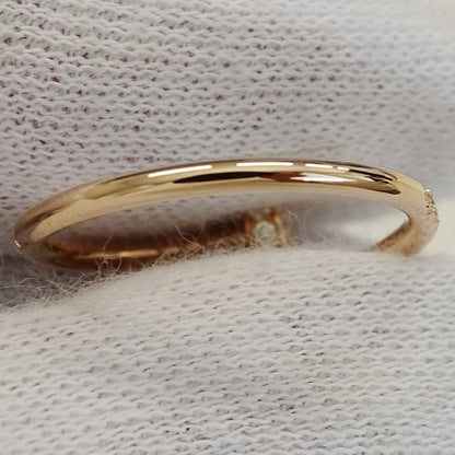 Cartier カルティエ ジュストアンクル スモール セミパヴェ リング 指輪 750PG ピンクゴールド ダイヤモンド #55 レディース メンズ 磨き済み 【中古】