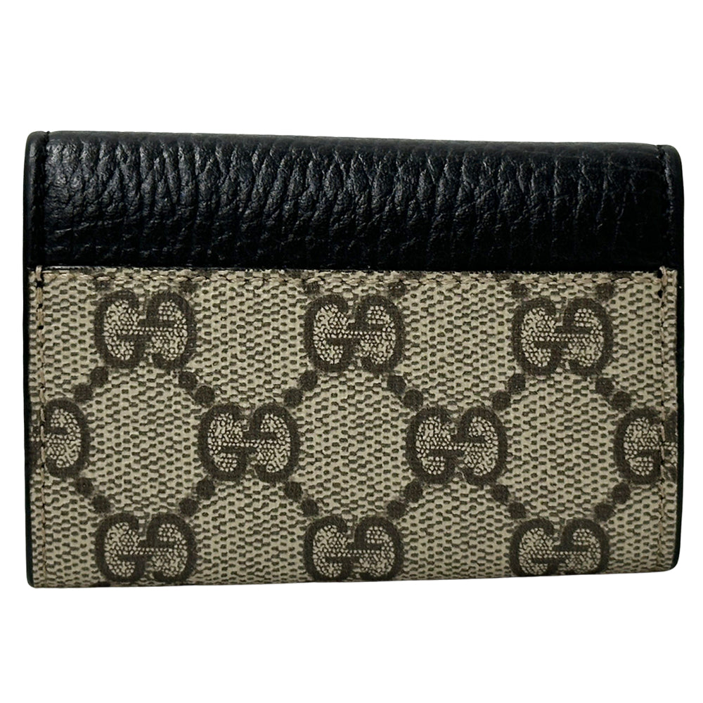 GUCCI グッチ プチマーモント キーケース GGスプリーム ブラック ブラウン 456118 レザー レディース メンズ 【中古】