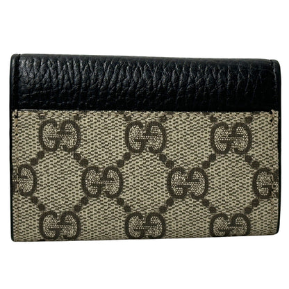 GUCCI グッチ プチマーモント キーケース GGスプリーム ブラック ブラウン 456118 レザー レディース メンズ 【中古】
