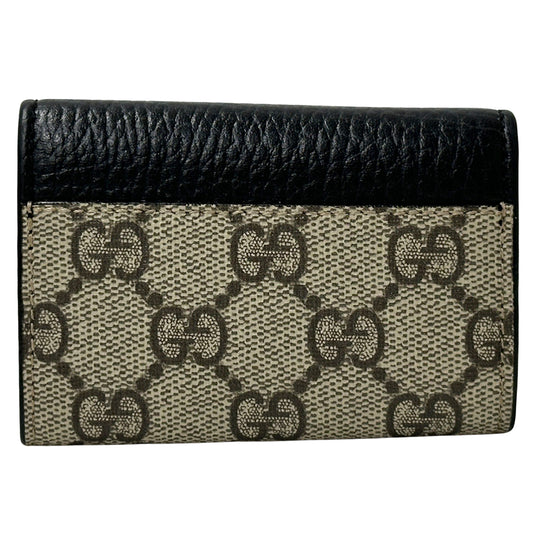 GUCCI グッチ プチマーモント キーケース GGスプリーム ブラック ブラウン 456118 レザー レディース メンズ 【中古】