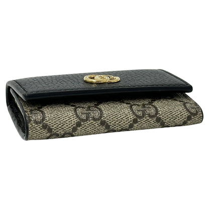 GUCCI グッチ プチマーモント キーケース GGスプリーム ブラック ブラウン 456118 レザー レディース メンズ 【中古】
