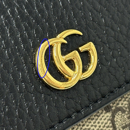 GUCCI グッチ プチマーモント キーケース GGスプリーム ブラック ブラウン 456118 レザー レディース メンズ 【中古】