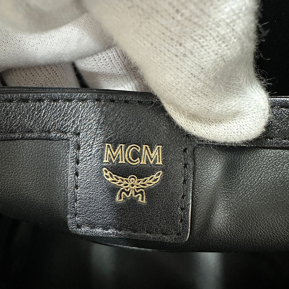 エム・シー・エム MCM ヴィセトス スモール リュック コニャック PVC レディース メンズ 【中古】