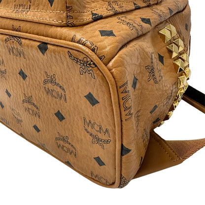 エム・シー・エム MCM ヴィセトス スモール リュック コニャック PVC レディース メンズ 【中古】