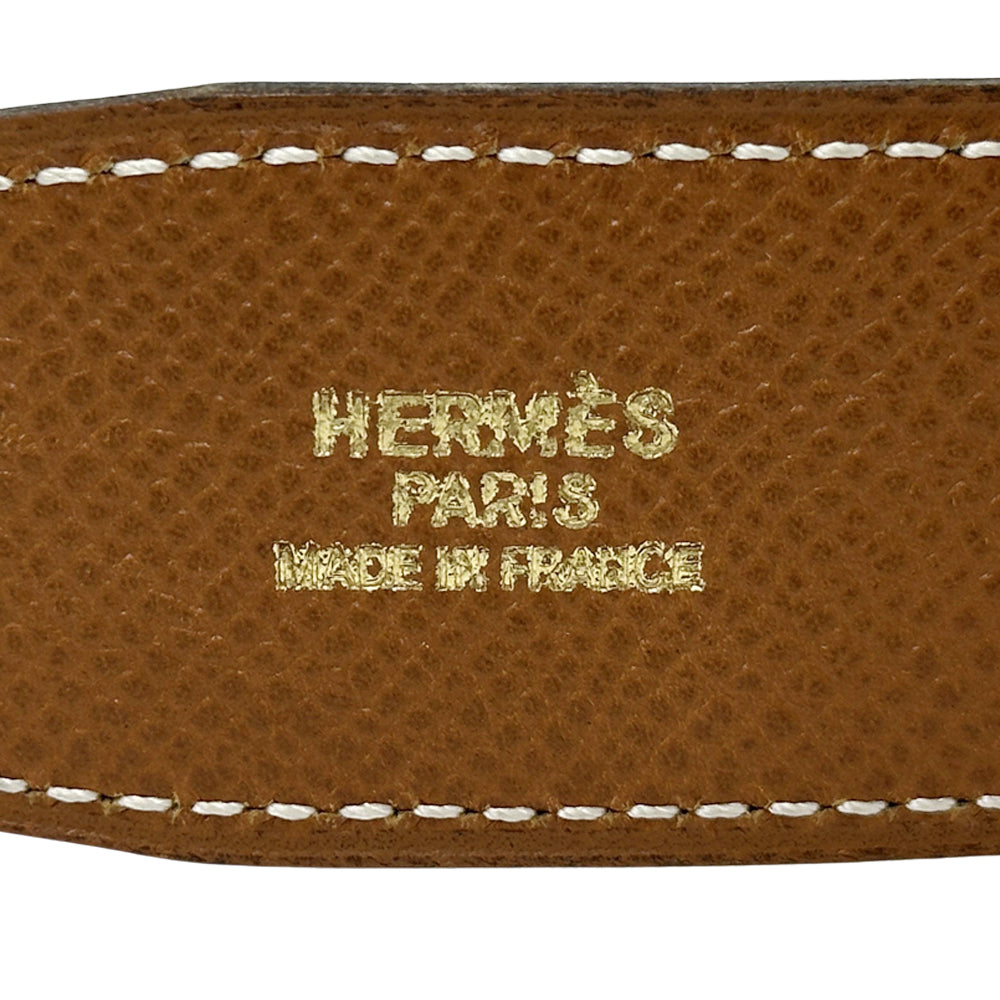 HERMES エルメス ベルト コンスタンス ブラウン ブルー ヴォーエプソン レディース 【中古】