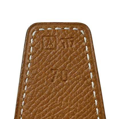 HERMES エルメス ベルト コンスタンス ブラウン ブルー ヴォーエプソン レディース 【中古】