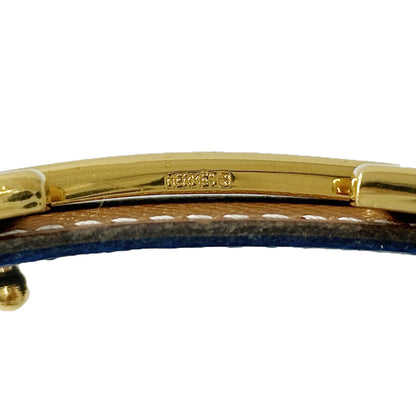 HERMES エルメス ベルト コンスタンス ブラウン ブルー ヴォーエプソン レディース 【中古】