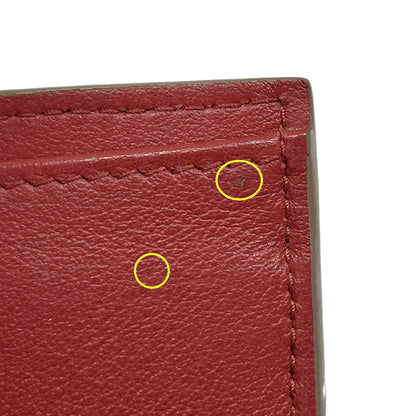 PRADA プラダ コンパクトウォレット 三つ折り財布 ベージュ ピンク レザー レディース 【中古】
