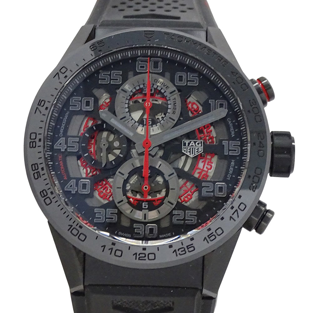 TAG Heuer タグホイヤー カレラ CAR201D FT6087 メンズ 腕時計 キャリバー ホイヤー01 TOKYOエディション 自動巻き AT セラミック ラバー 【中古】