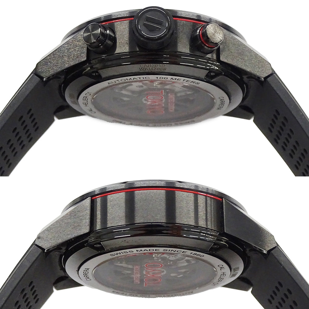 TAG Heuer タグホイヤー カレラ CAR201D FT6087 メンズ 腕時計 キャリバー ホイヤー01 TOKYOエディション 自動巻き AT セラミック ラバー 【中古】