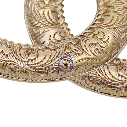 CHANEL シャネル ブローチ ココ カーヴィング メタル ゴールド レディース 【中古】