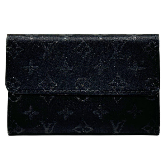 LOUIS VUITTON ルイ・ヴィトン ポルトモネ・サテン コインケース モノグラム サテン ノワール M92137 モノグラムサテン レディース メンズ 【中古】