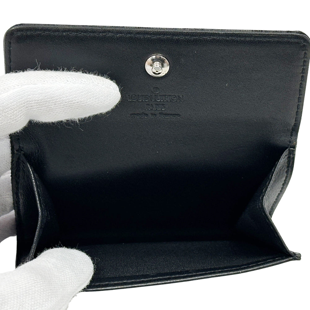 LOUIS VUITTON ルイ・ヴィトン ポルトモネ・サテン コインケース モノグラム サテン ノワール M92137 モノグラムサテン レディース メンズ 【中古】