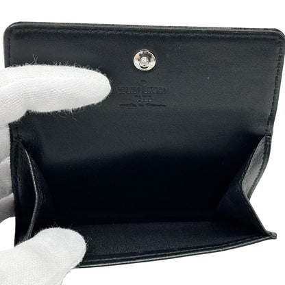 LOUIS VUITTON ルイ・ヴィトン ポルトモネ・サテン コインケース モノグラム サテン ノワール M92137 モノグラムサテン レディース メンズ 【中古】