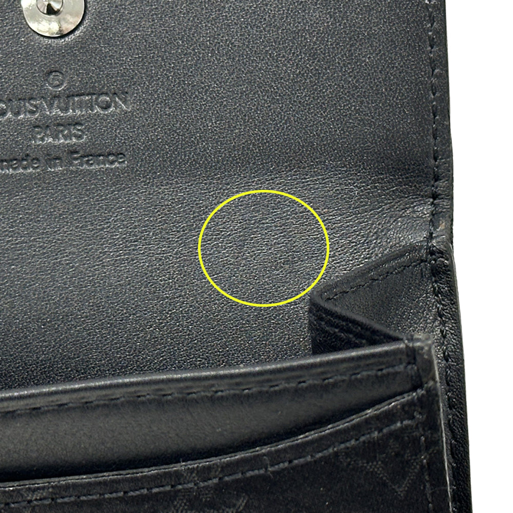 LOUIS VUITTON ルイ・ヴィトン ポルトモネ・サテン コインケース モノグラム サテン ノワール M92137 モノグラムサテン レディース メンズ 【中古】