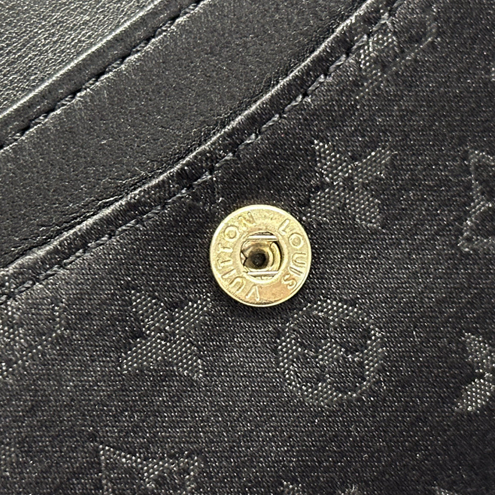 LOUIS VUITTON ルイ・ヴィトン ポルトモネ・サテン コインケース モノグラム サテン ノワール M92137 モノグラムサテン レディース メンズ 【中古】