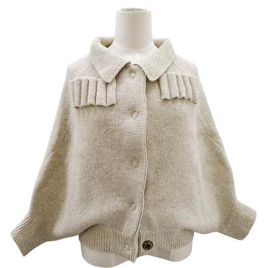 LOUIS VUITTON ルイ・ヴィトン カーディガン ベージュ レディース 【中古】
