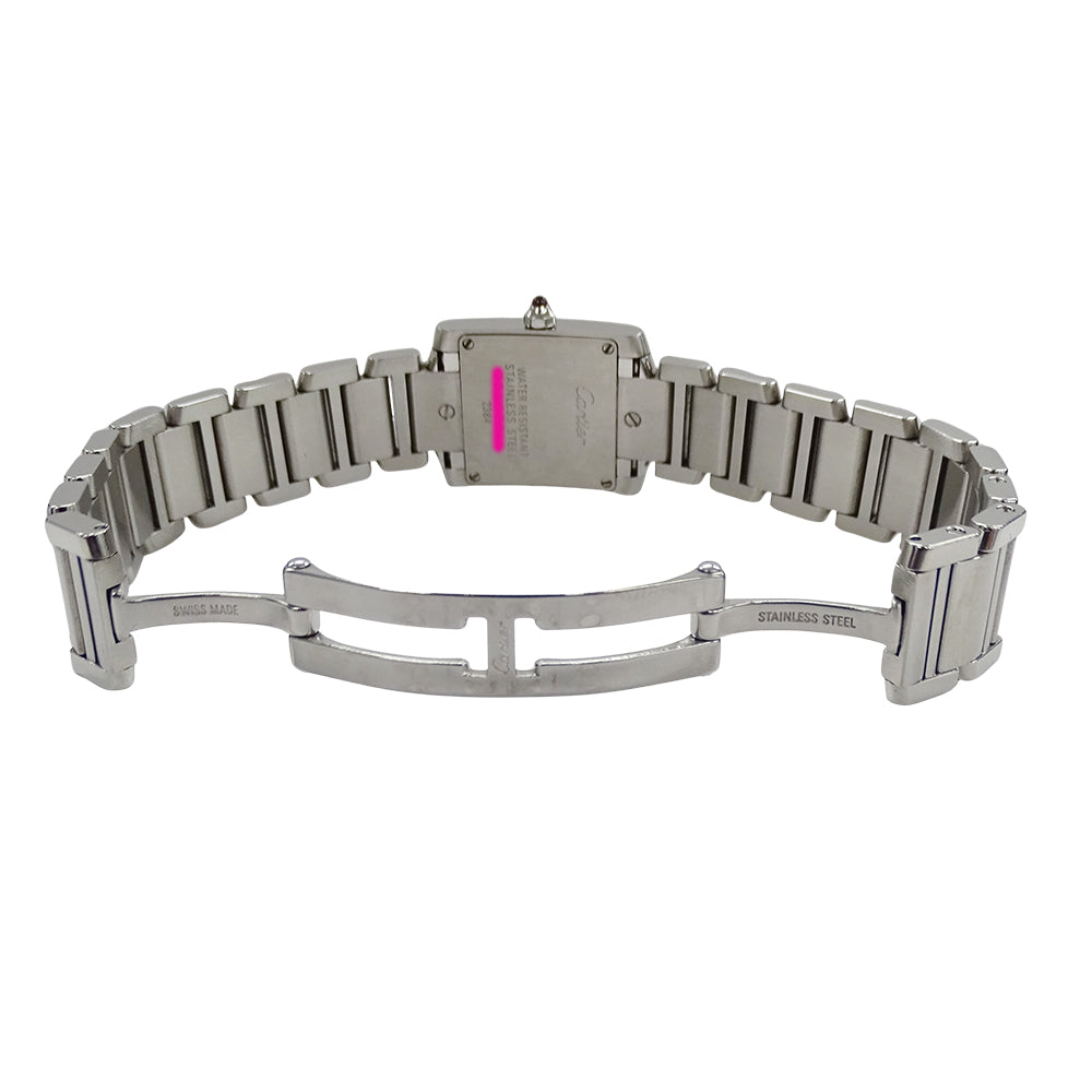 Cartier カルティエ タンクフランセーズ W51031Q3 レディース 腕時計 2006年クリスマス限定 クオーツ QZ ステンレス SS ピンク 磨き済み 【中古】