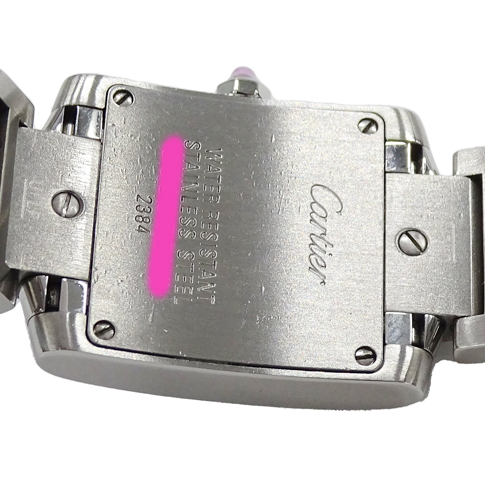 Cartier カルティエ タンクフランセーズ W51031Q3 レディース 腕時計 2006年クリスマス限定 クオーツ QZ ステンレス SS ピンク 磨き済み 【中古】