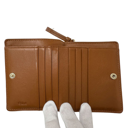 Chloe クロエ センス 二つ折り財布 ブラウン レザー レディース 【中古】