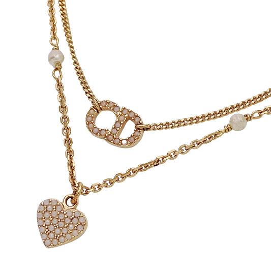 Dior ディオール ネックレス GP ゴールド レディース 【中古】