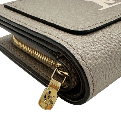 LOUIS VUITTON ルイ・ヴィトン ポルトフォイユ クレア 二つ折り財布 アンプラント トゥルトレールクレーム M60294 モノグラムアンプラント レディース 【中古】