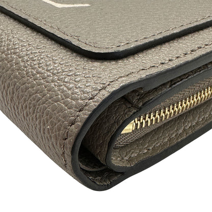 LOUIS VUITTON ルイ・ヴィトン ポルトフォイユ クレア 二つ折り財布 アンプラント トゥルトレールクレーム M60294 モノグラムアンプラント レディース 【中古】