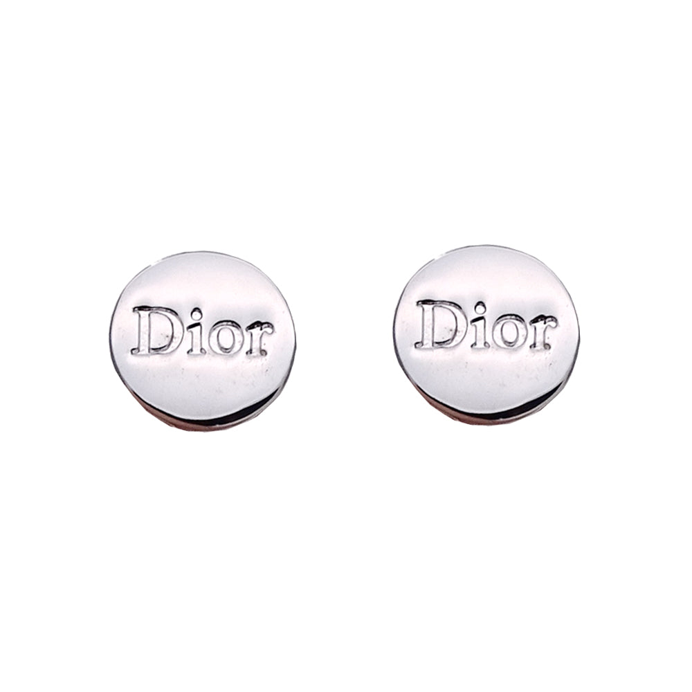 Dior ディオール イヤリング ロゴ メタル シルバー レディース 【中古】