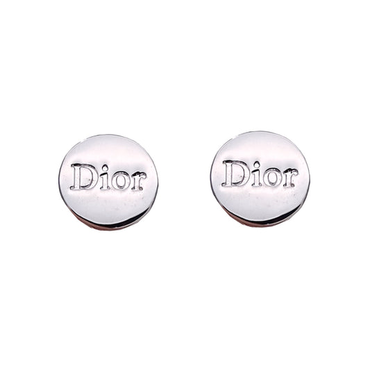 Dior ディオール イヤリング ロゴ メタル シルバー レディース 【中古】