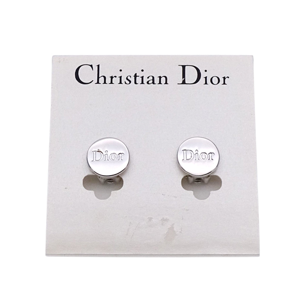 Dior ディオール イヤリング ロゴ メタル シルバー レディース 【中古】